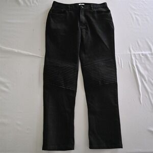 Craft + Flow 32x30 Moto Slim 5 Pocket Black Brushed‎ Twill Mens Jeans
